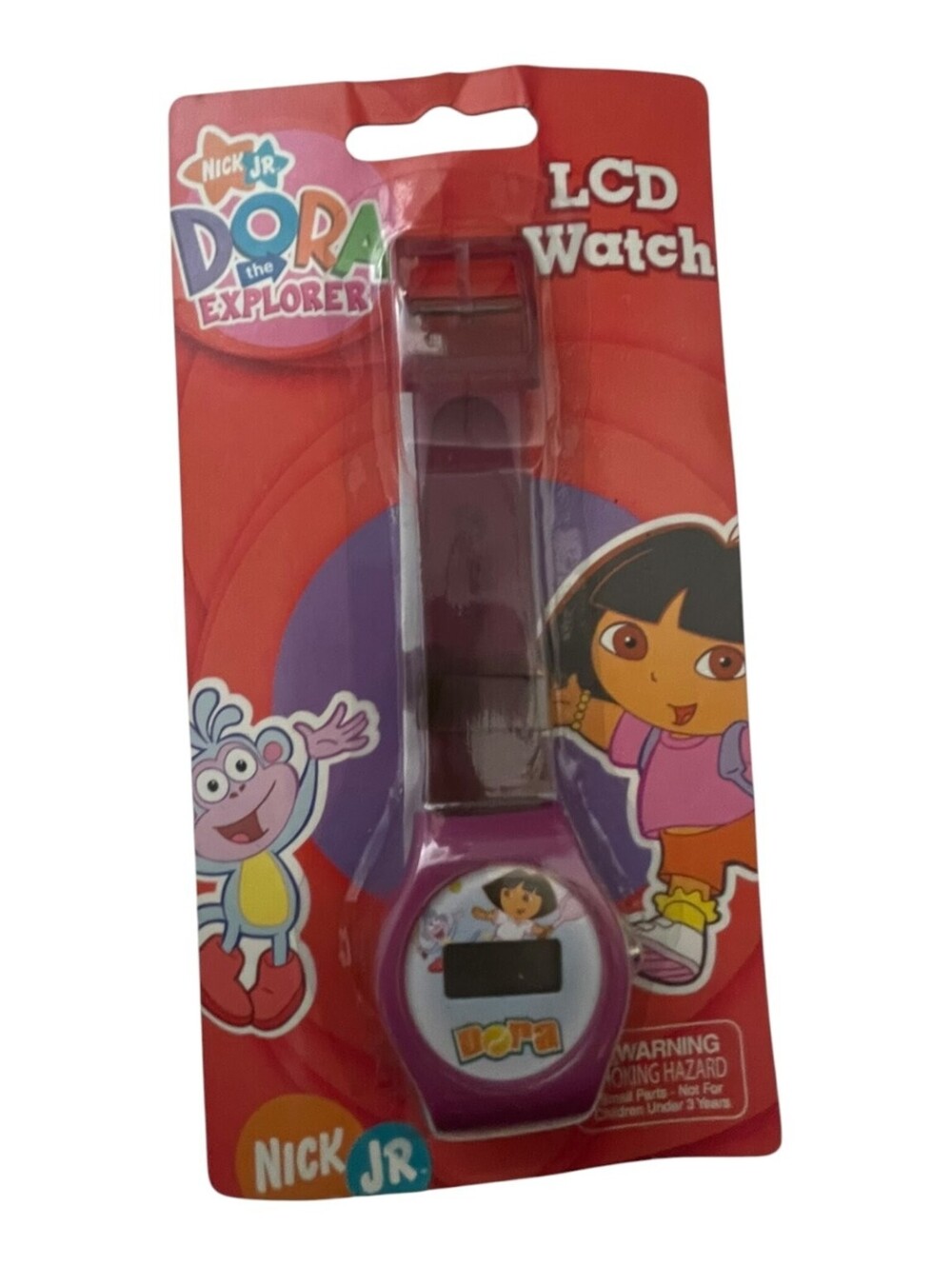 Nick JR Dora The Explorer LCD Digital Watch Kids Purple Pink New Sealed